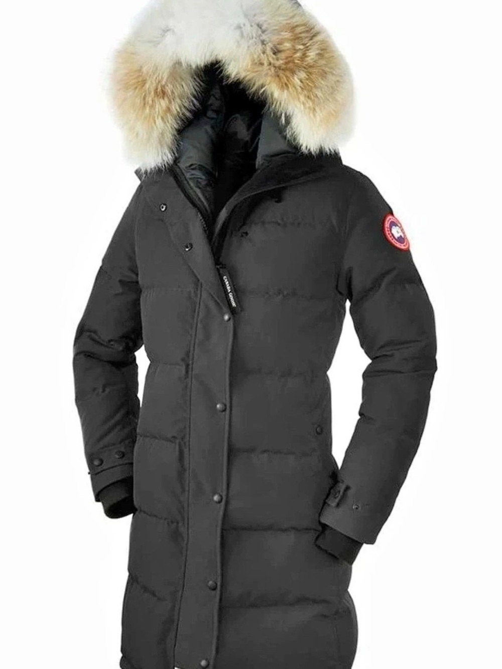 Canada Goose Shelburne Heritage Parka Black Fur Hood Women’s Medium M 3802L